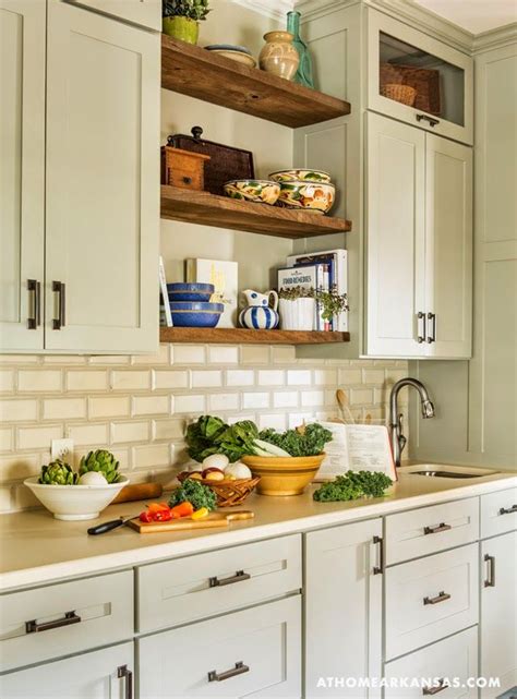 hanging shelves between two cabinets